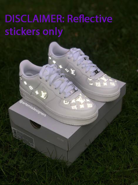 Black LV heat transfers iron on stickers shoe decals custom shoes