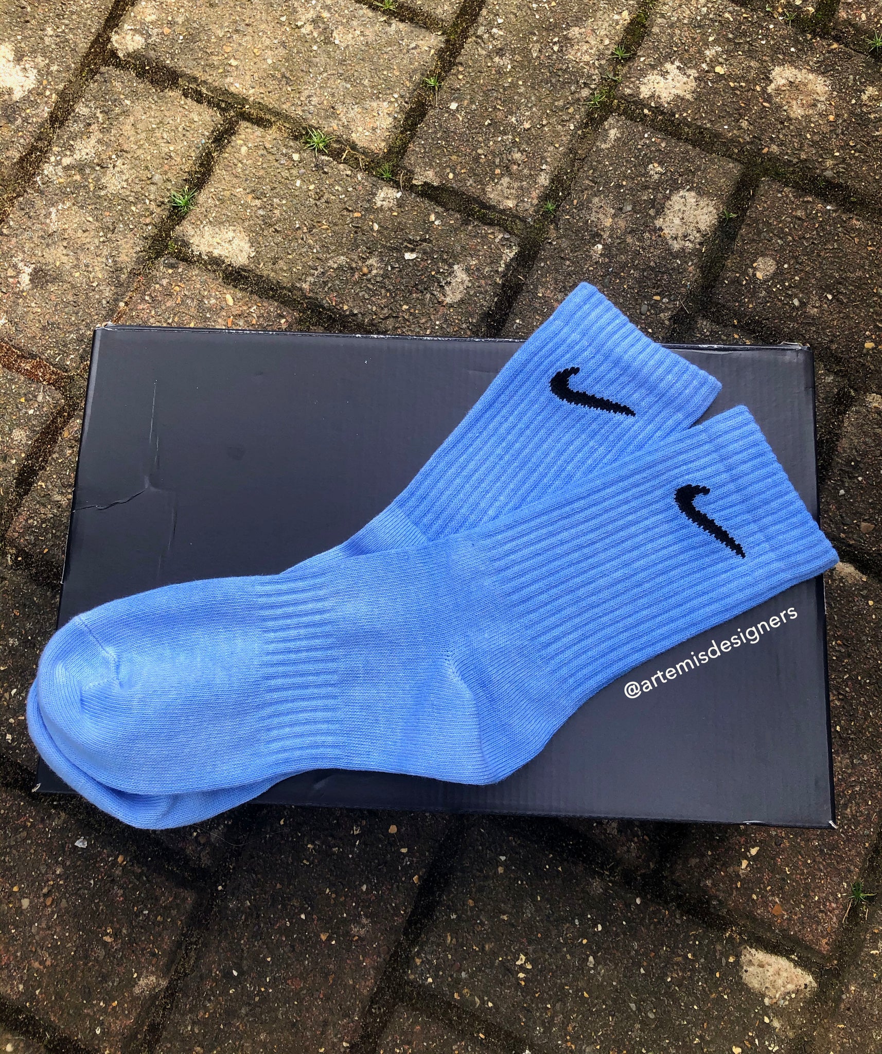 Custom Tie-Dye Socks - Sky Blue – Inked Grails